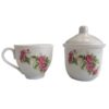Persian Tea Set, Porcelain Set with Elegant Floral Gol Sorkhi Design 14 Pcs