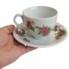 Persian Tea Set, Porcelain Set with Elegant Floral Gol Sorkhi Design 14 Pcs