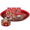 The 14-Piece Shah Abbasi Tea Set is a Traditional and Elegant Designed for Serving Tea to Six People