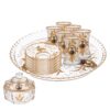 The 14-Piece Shah Abbasi Tea Set is a Traditional and Elegant Designed for Serving Tea to Six People