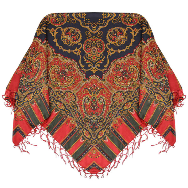 Torkaman Ethnic Cotton Scarf - Elegance & Tradition with Paisley Design