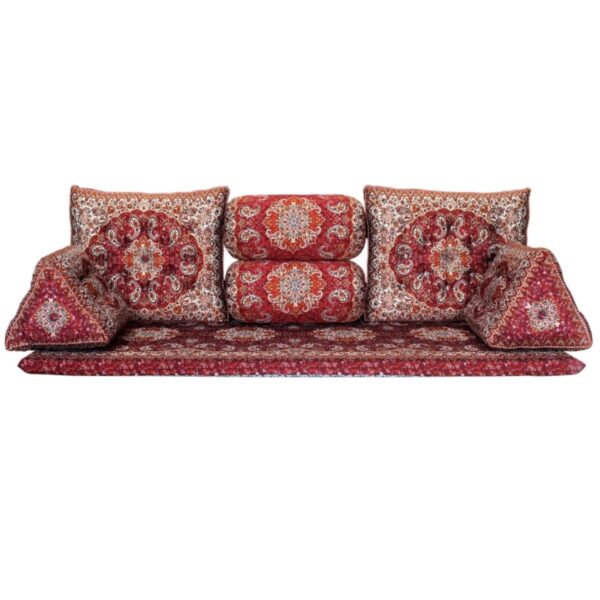 Traditional Persian Backrest Pillow Set-Comfort Meets Heritage 7Pcs Model Shah Neshin