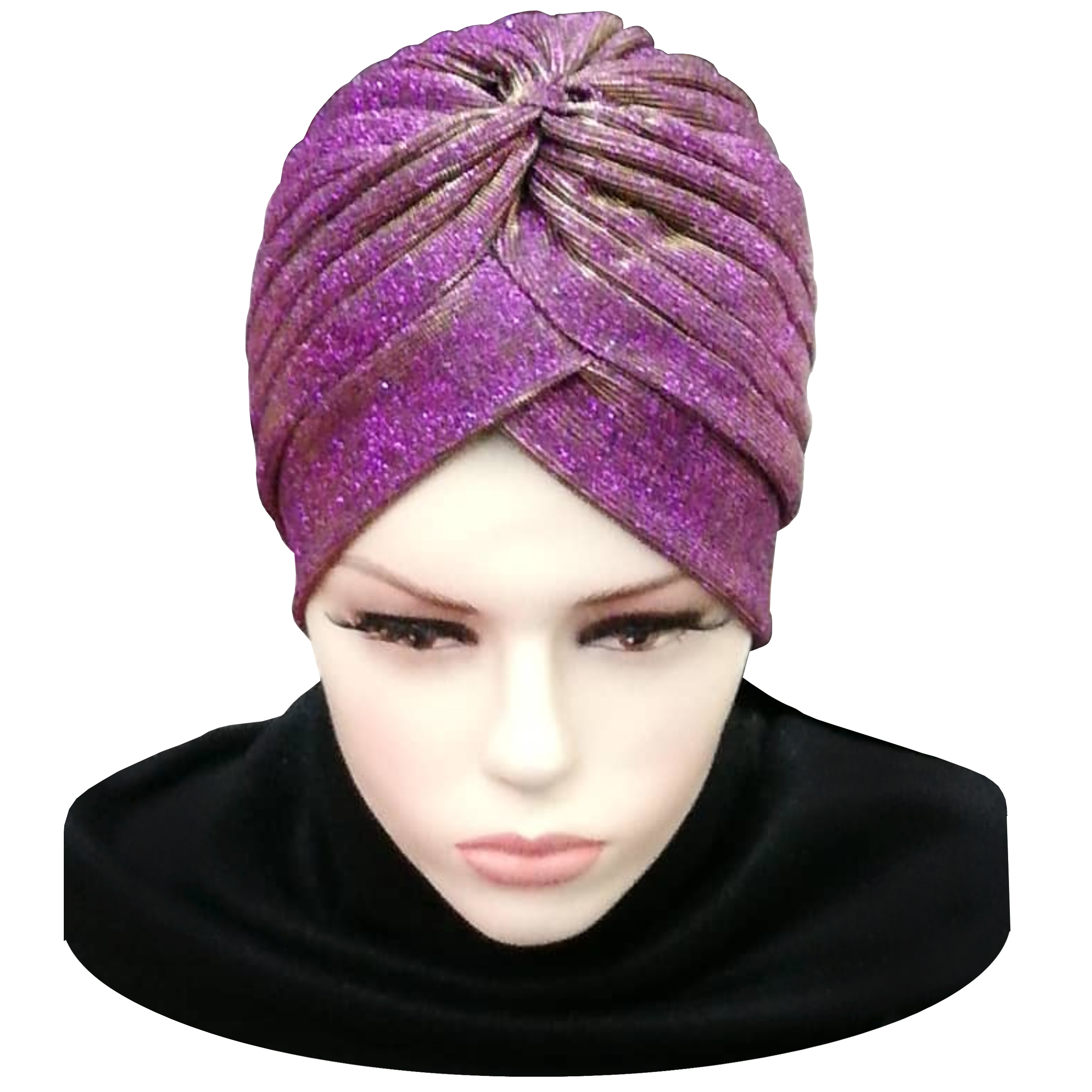 Velvet Elegant and Shiny Turban for a Glamorous Look