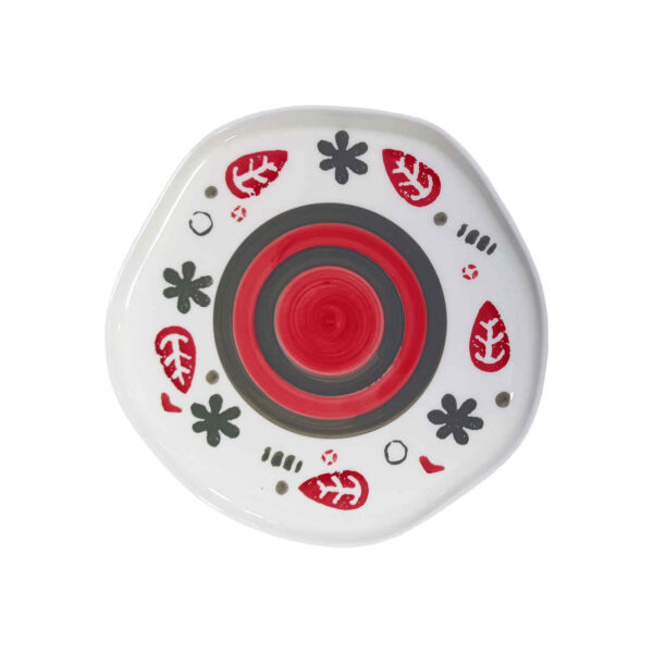 White Ceramic Dinnerware Plate - Microwave and Durable - Autumn Model