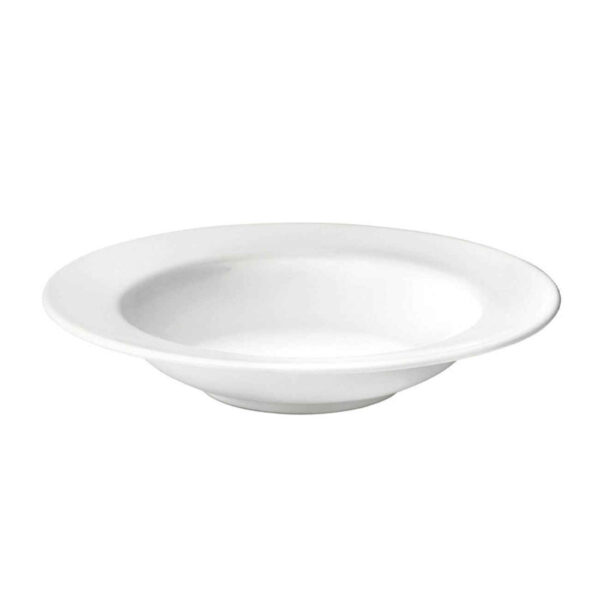White Ceramic Dinnerware Plate – Microwave and Dishwasher Safe Perfect for Pasta