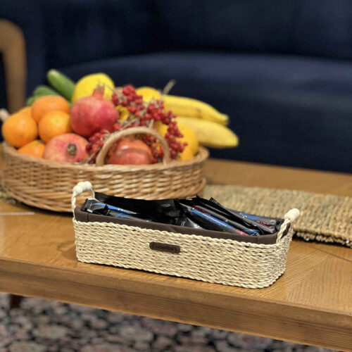 Wicker Basket Handwoven with Handle – Add Rustic Charm to Your Home