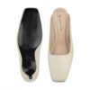 Women's Mashhad Natural Leather Mules Shoes Comfort and Stylish in Cream