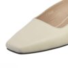 Women's Mashhad Natural Leather Mules Shoes Comfort and Stylish in Cream