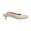 Women's Mashhad Natural Leather Mules Shoes Comfort and Stylish in Cream