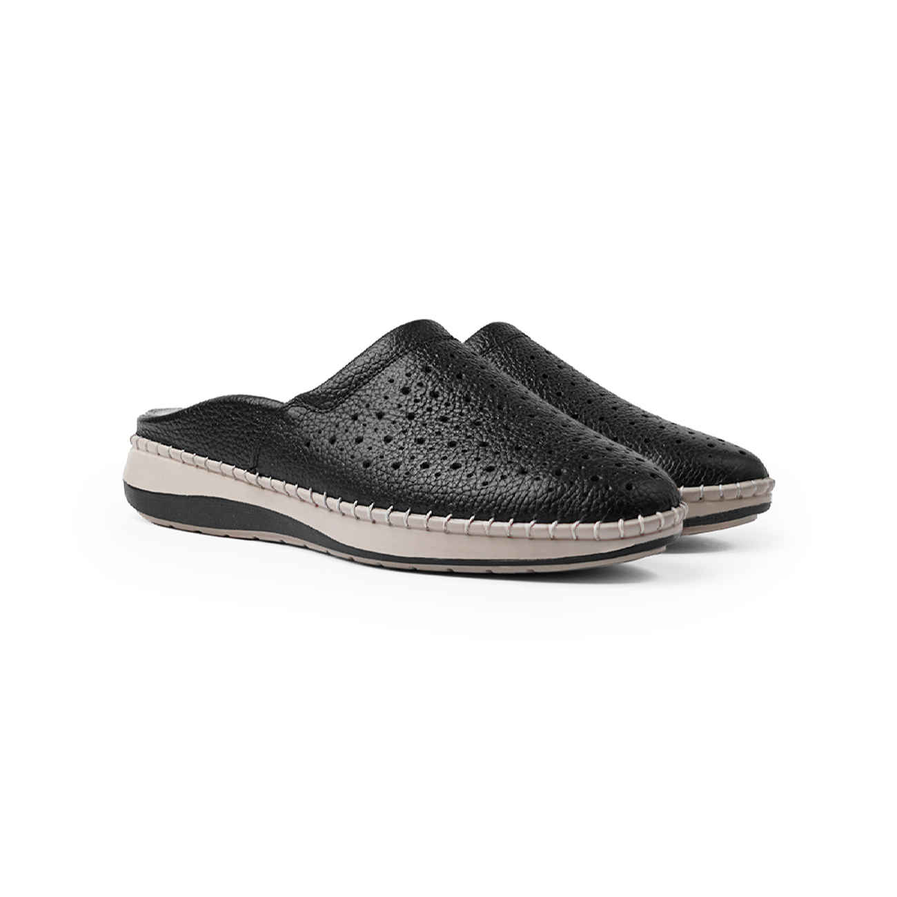 Women’s Natural Leather Mules Footwear for Comfort and Stylish