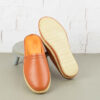 Women's Natural Leather Mules Shoes for Comfort and Stylish in Brown