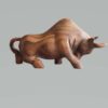 Decorative Wooden Bull Sculpture – Symbol of Strength & Power