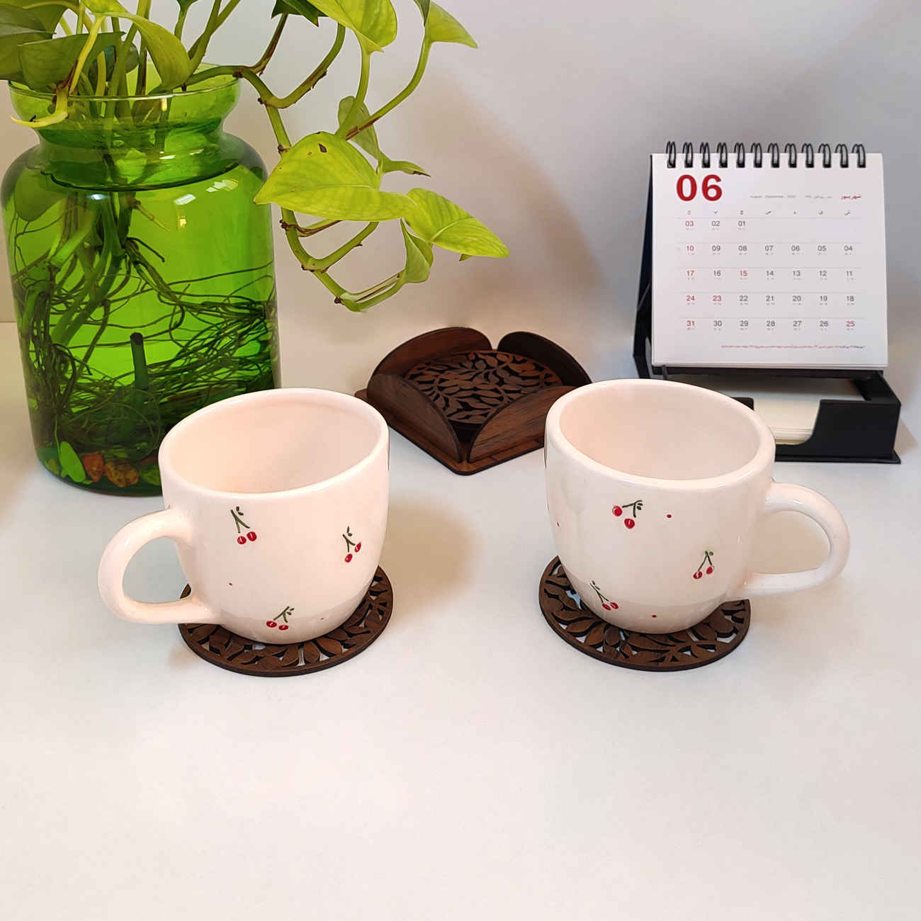 Wooden Coaster – Balance of Eco-Friendly Design and Timeless Appeal (Pack of 6)