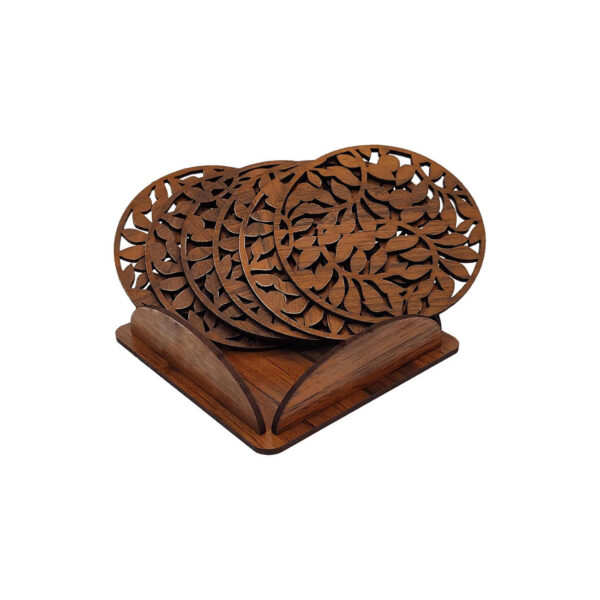 Wooden Coaster - Balance of Eco-Friendly Design and Timeless Appeal (Pack of 6)