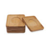 Wooden Coaster Set Featuring Rustic Charm and Durability (Pack of 6)