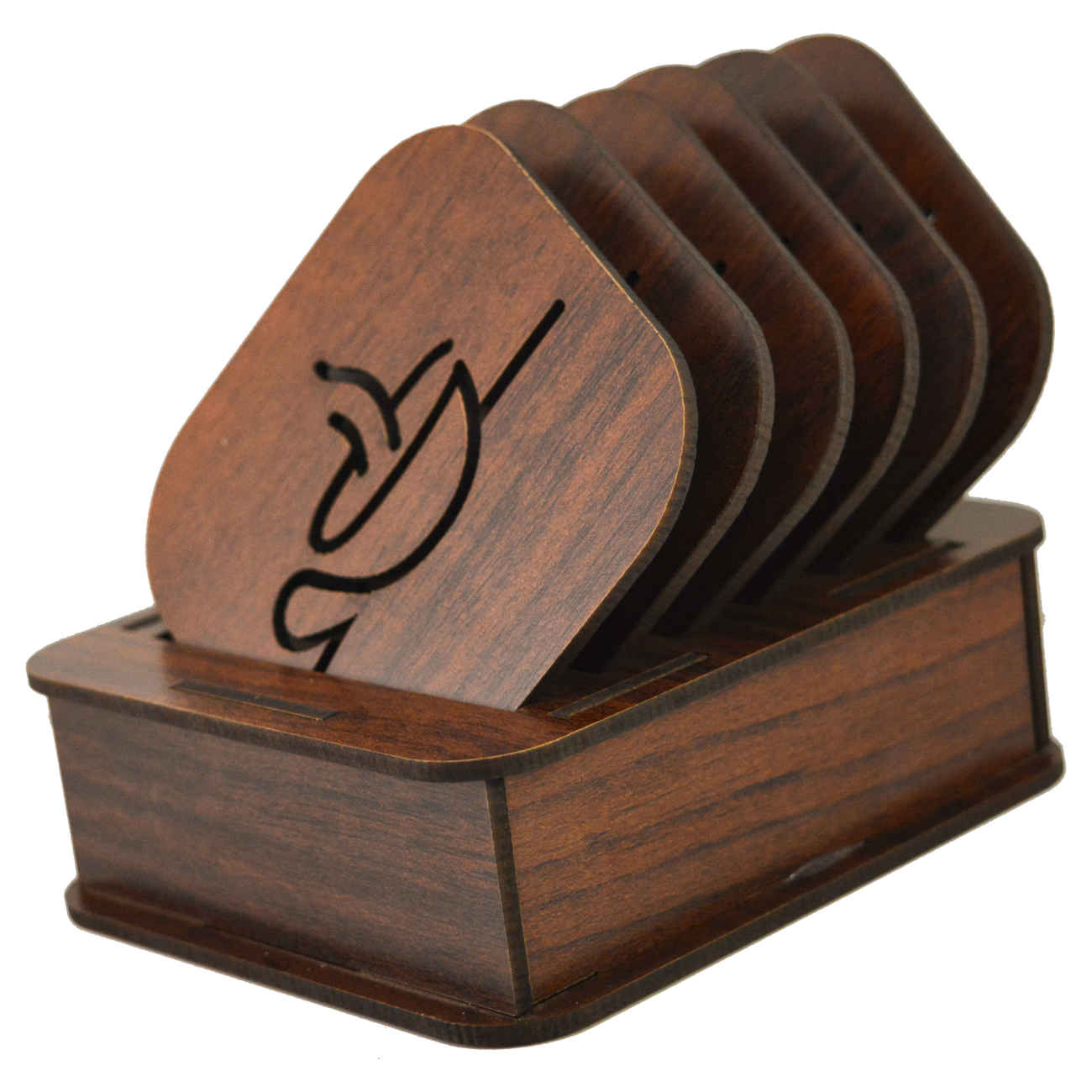Wooden Coaster - Sustainable Style for Any Occasion Pack of 6