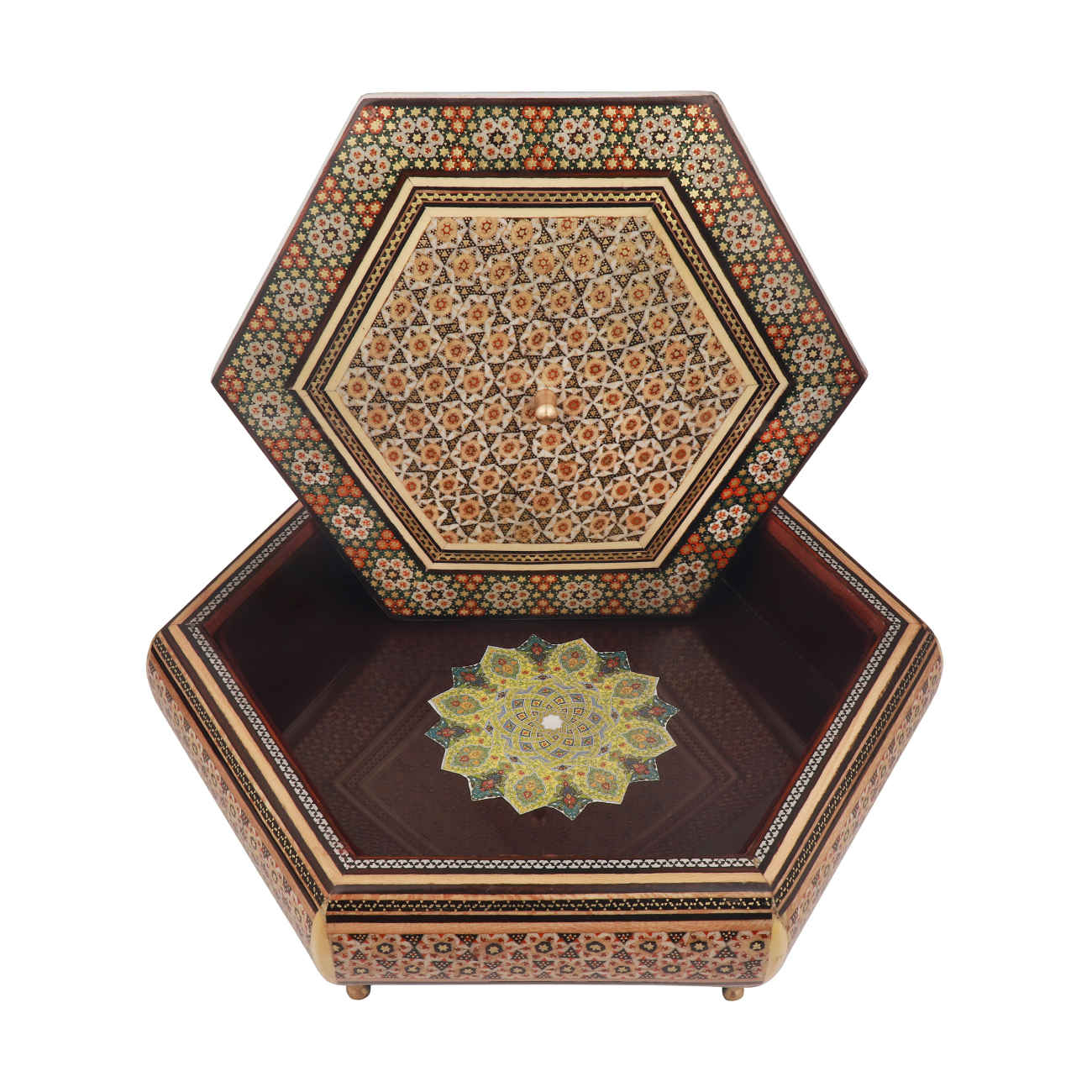 Wooden Khatam Kari Candy Bowl – A Blend of Functionality and Artistry