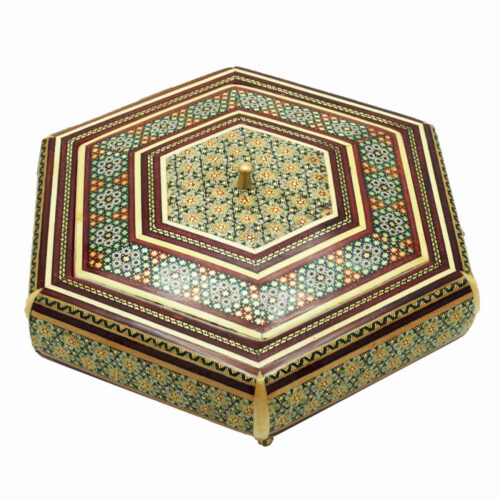 Wooden Khatam Kari Candy Bowl – A Statement Piece for Your Home