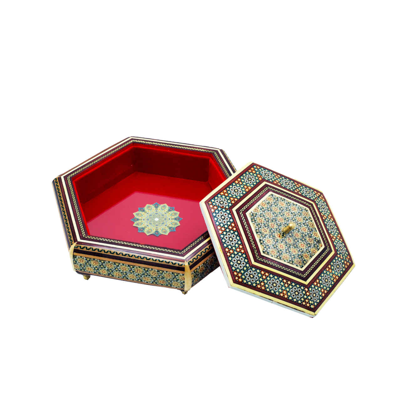 Wooden Khatam Kari Candy Bowl – A Statement Piece for Your Home
