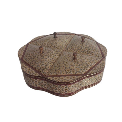 Wooden Khatam Kari Candy Bowl – A Statement Piece for Your Home
