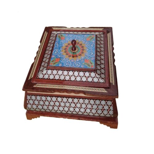 Wooden Khatam Kari Candy Bowl – A Stylish Treat Server for Any Occasion
