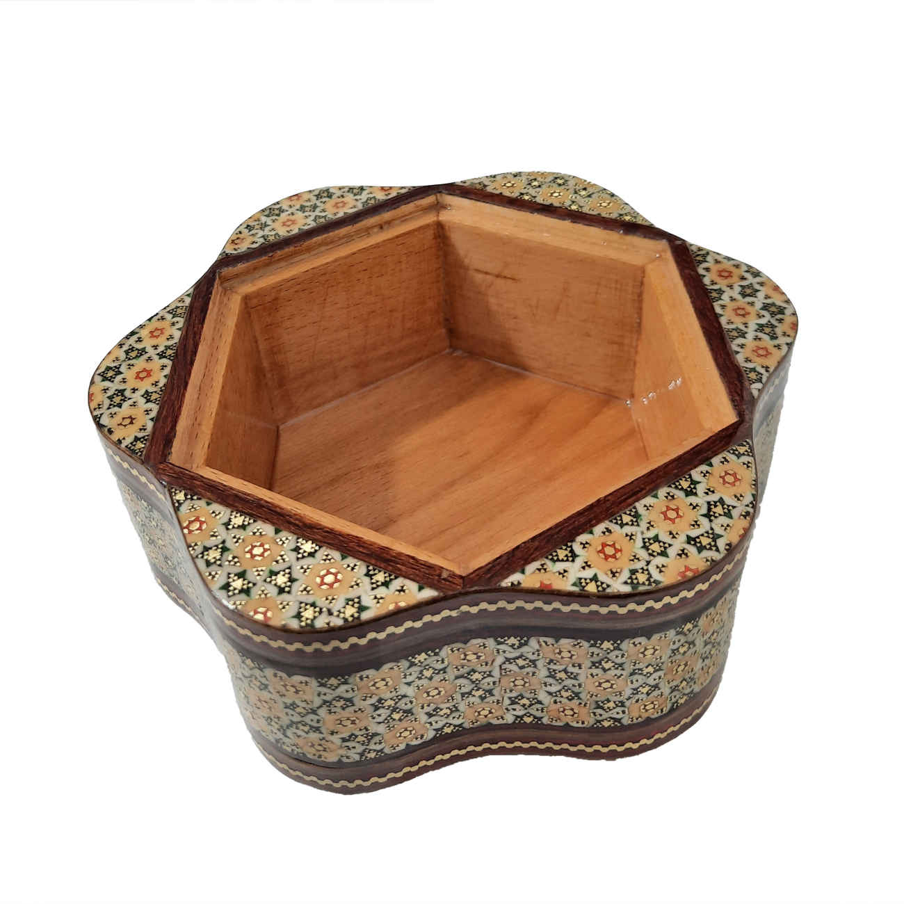Wooden Khatam Kari Candy Bowl – A Stylish Treat Server for Any Occasion