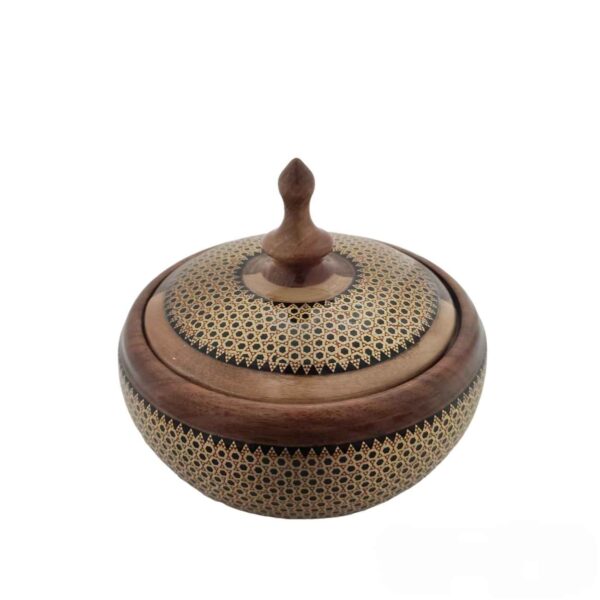 Wooden Khatam Kari Candy Bowl - An Artistic Touch for Your Tabletop