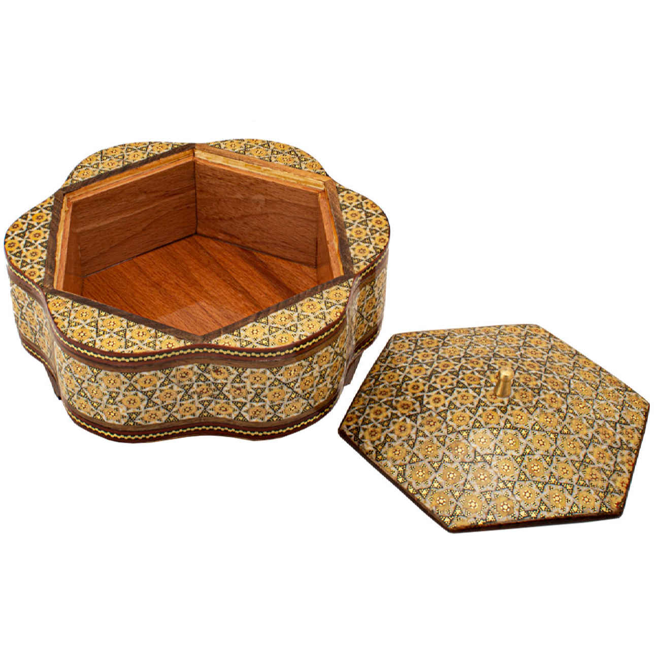 Wooden Khatam Kari Candy Bowl – Ideal for Home Decor and Special Events