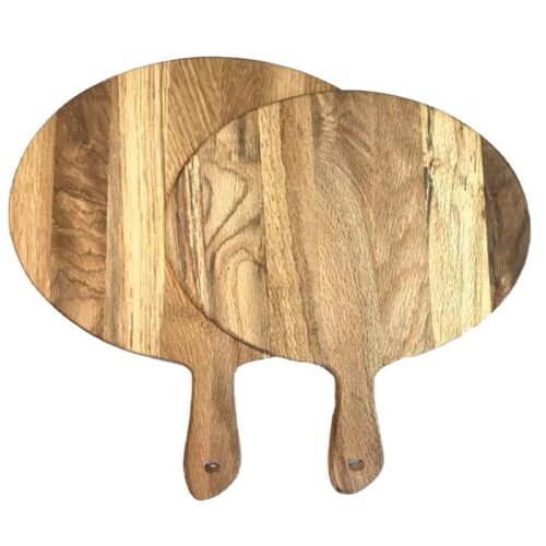 Wooden Serving & Cutting Board – Ideal for Cheese Board and Charcuterie (Set of 2)