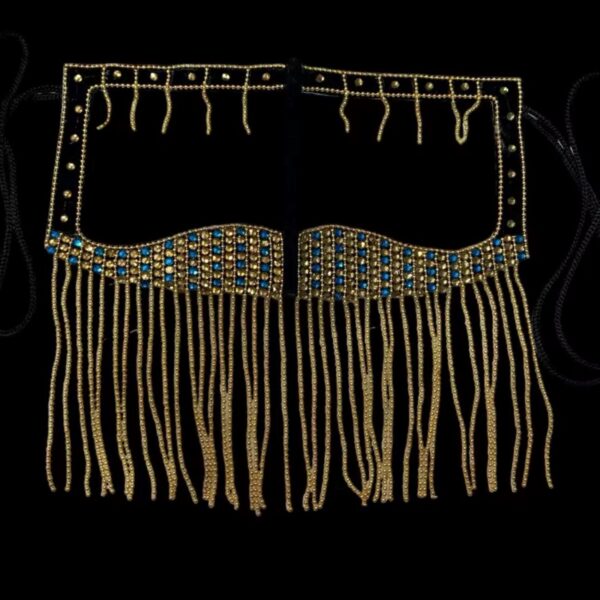 Rhinestone-Studded & Chain Design Burqa Handmaded Traditional Style