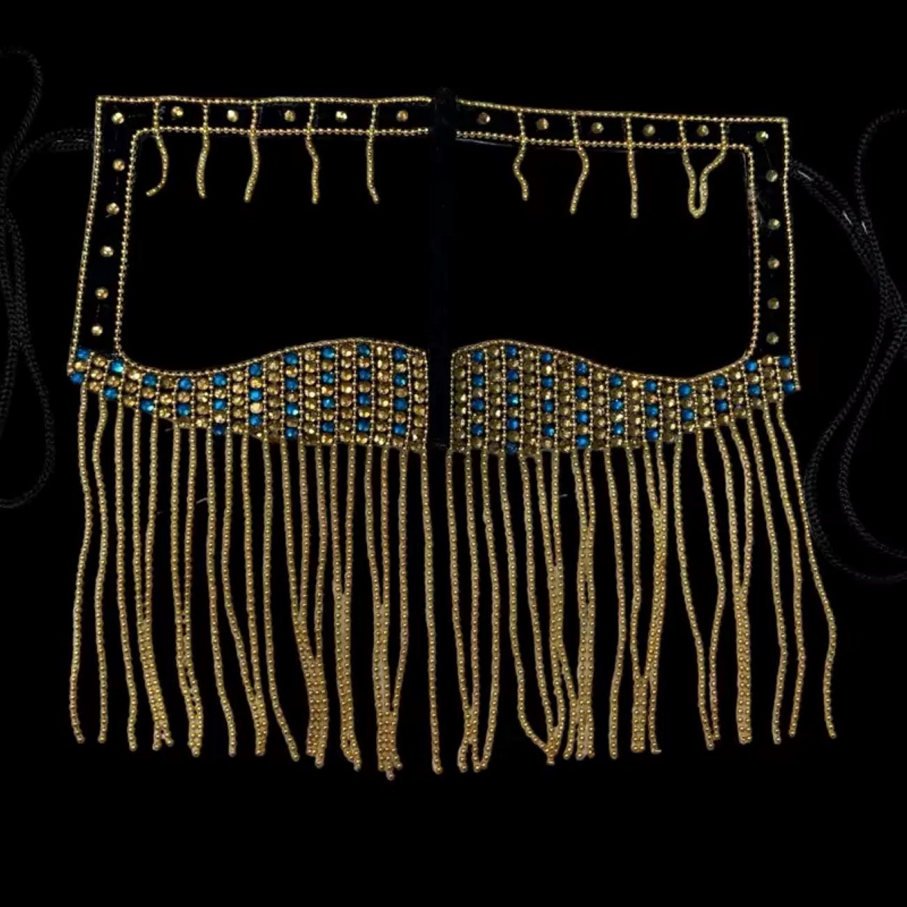 Rhinestone-Studded & Chain Design Burqa Handmaded Traditional Style