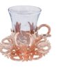 Traditional Copper Tea Set with Saucers – Handmade Elegant Drinkware for Serving & Gifting
