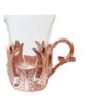Traditional Copper Tea Set with Saucers – Handmade Elegant Drinkware for Serving & Gifting