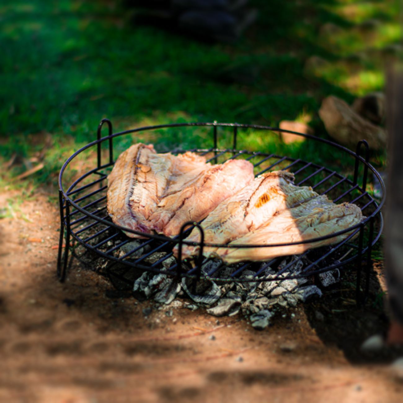 Cauldron Campfire Cooking Set with Tripod, Grill Place With Pan – Ultimate Outdoor Cooking Kit 3-piece