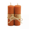 Beeswax Candle Pillar - Perfect for Decor & Relaxation, Pack of 2