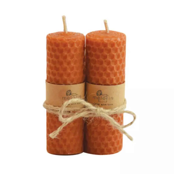 Beeswax Candle Pillar - Perfect for Decor & Relaxation, Pack of 2