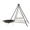 Cauldron Campfire Cooking Set with Tripod, Grill Place With Pan – Ultimate Outdoor Cooking Kit 3-piece