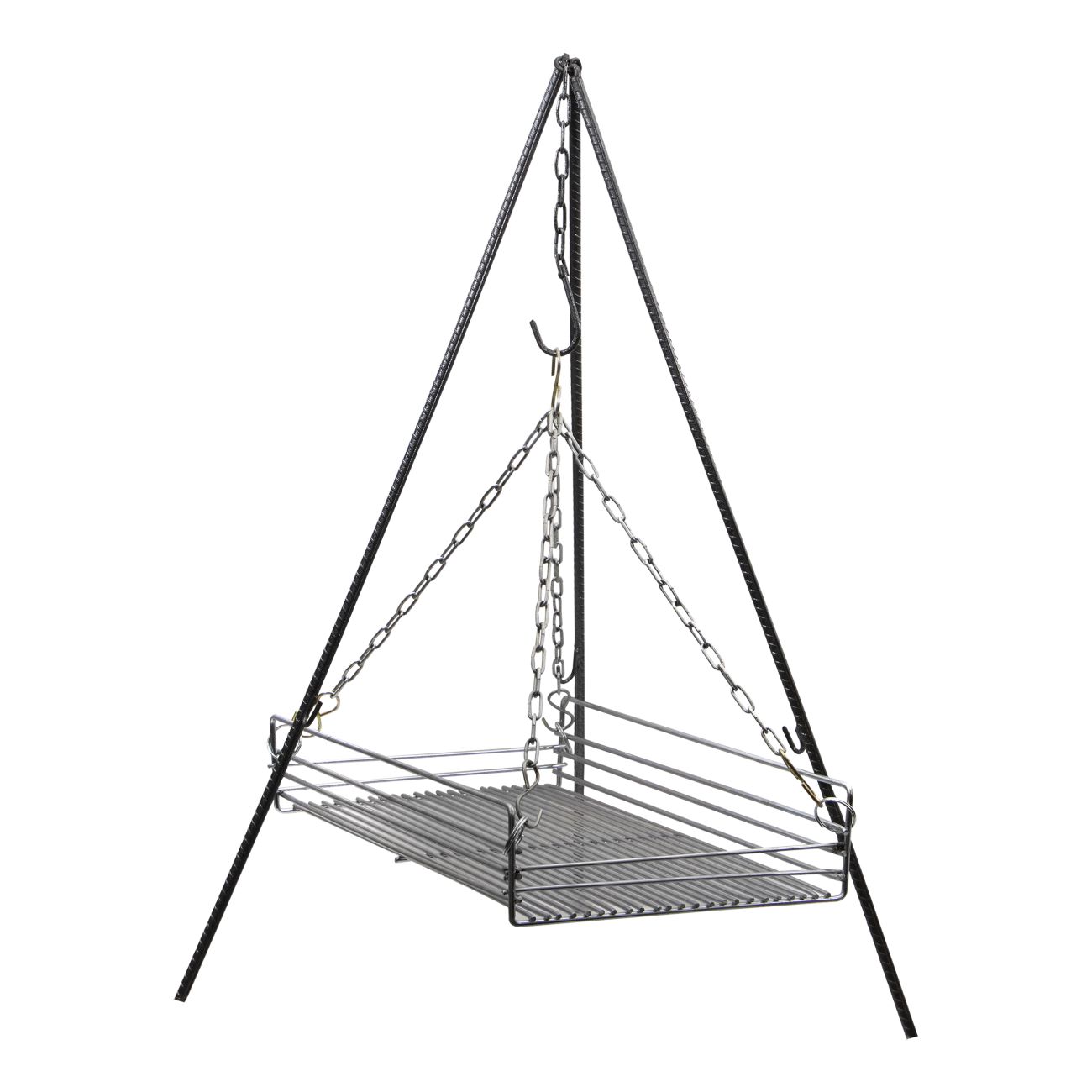 Cauldron Campfire Cooking Set with Tripod, Grill, Pan & Kettle – Complete Outdoor Cooking Gear, 4-Piece