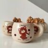 Adorable Fantasy Ceramic Teddy Bear Mug A Cute and Cozy Sip with a Playful Handle
