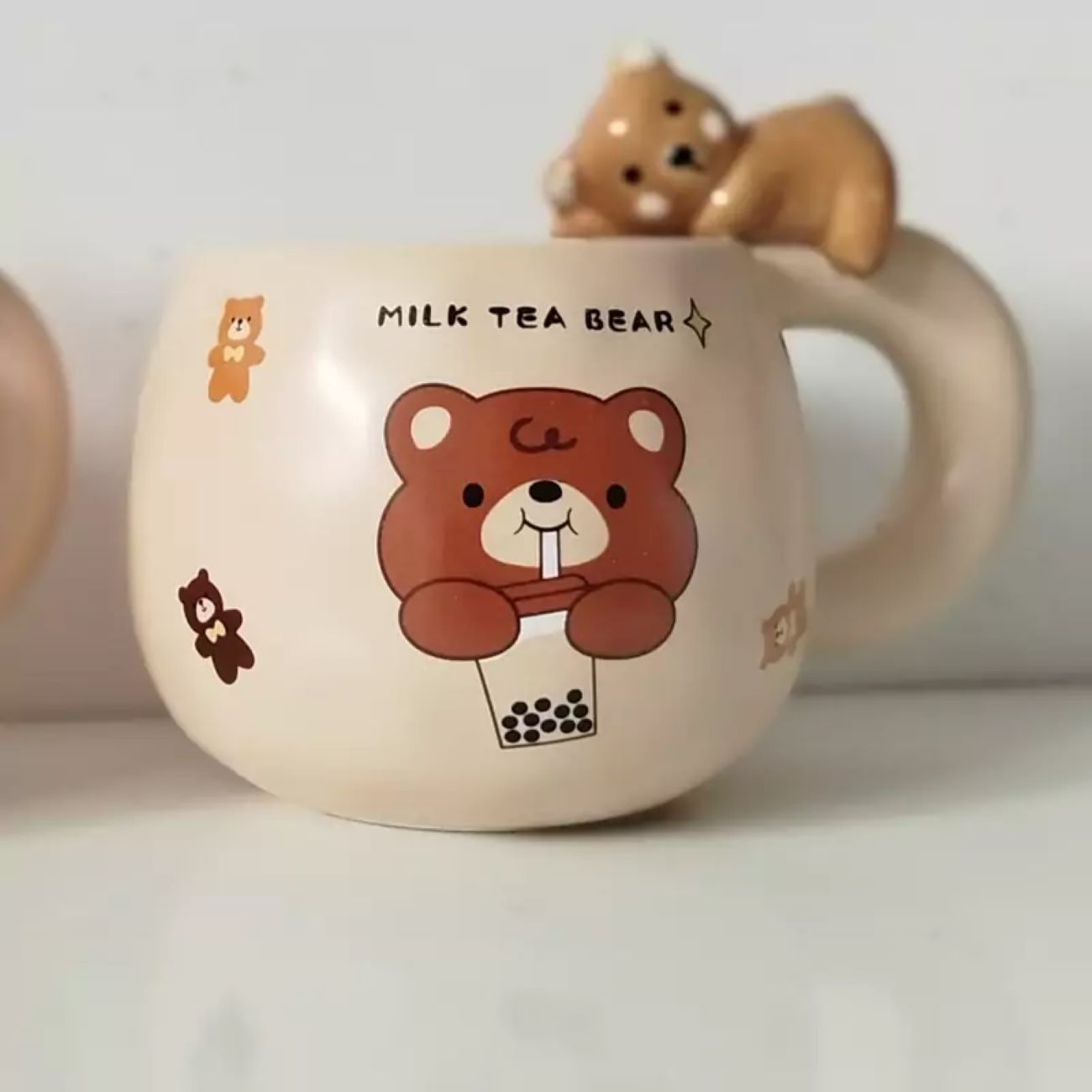 Adorable Fantasy Ceramic Teddy Bear Mug A Cute and Cozy Sip with a Playful Handle