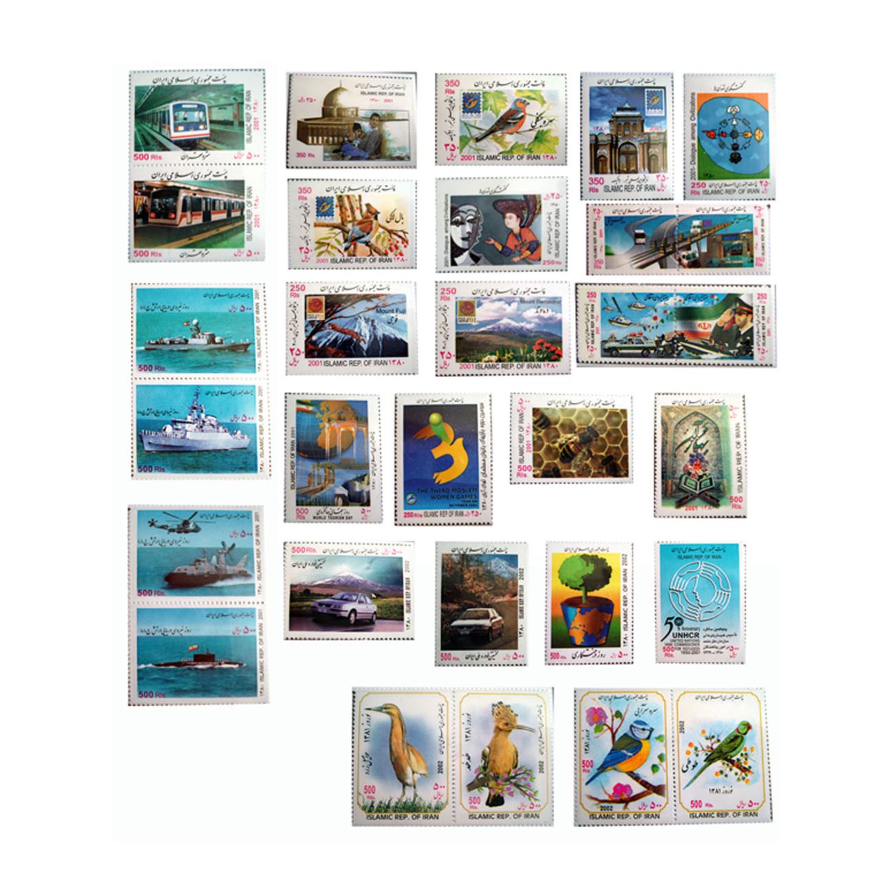 30 Iranian Stamps from 2002 – Antique Set for Nostalgia Enthusiasts