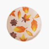 Ceramic Dinnerware Plate - Autumn Leave Pattern, Microwave & Dishwasher Safe
