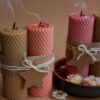 Beeswax Candle Pillar - Perfect for Decor & Relaxation, Pack of 2