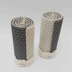 Beeswax Candle Pillar Spiral – Pure & Unique, Pack of 2