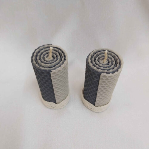 Beeswax Candle Pillar Spiral – Pure & Unique, Pack of 2