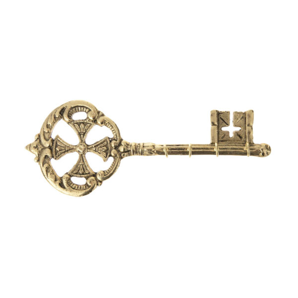Brass Wall Key Holder – Perfect for Home Decor with Key Design in Golden