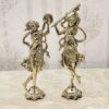 Bronze Statue of Two Dancing Musicians – Elegant Sculptural Art for Home or Office Decor