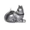 Cat Sculpture Polyester Siting Style Floral Design - Cute & Unique Figurine for Decor