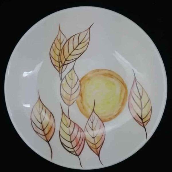 Ceramic Dinnerware Plate - Autumn Pattern, Functional & Stylish