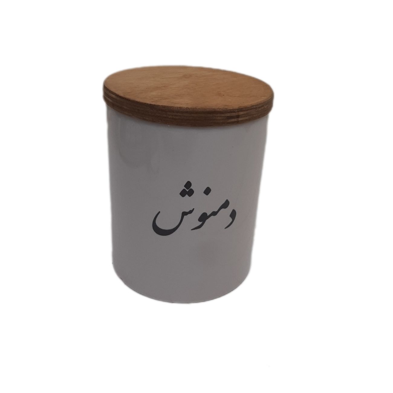 Ceramic Spice Set with Persian Writing & Wooden Rack – Elegant Kitchen Storage Solution
